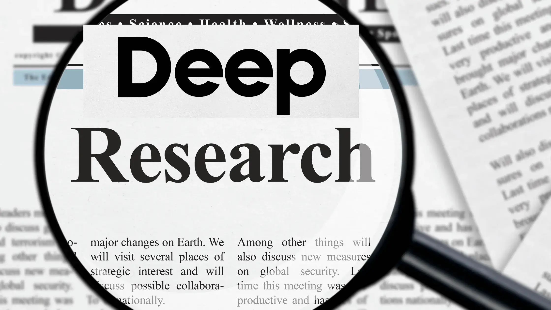 deep research 연상 이미지